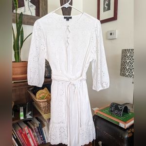 J. Crew White Eyelet Spring Dress